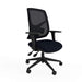 Ergonomic Home Office Deluxe Slimline Chair with Arms, Seat Slide and Height Adjustable Fabric Black 2D Arms