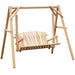 OutSunny 2 Seater Swing Outdoor Bench Natural Wood