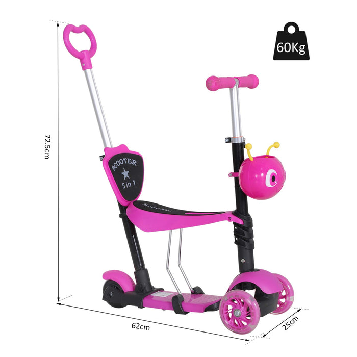 HOMCOM Kids Kick Scooter 371-008PK Pink