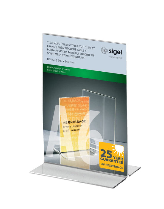 Sigel Display TA226 A6 clear acrylic 105 x 150