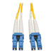 Tripp Lite 2M Duplex Singlemode 9/125 Fiber Optic Patch Cable LC/LC 6' 6ft 2 Meter - Patch cable - LC single-mode (M) to LC single-mode (M) - 2 m - fibre optic - duplex - 9 / 125 micron - riser - yellow