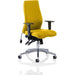 Dynamic Independent Seat & Back Posture Chair With Yellow Fabric Height Adjustable Arms Onyx Without Headrest High Back