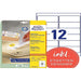 Avery L4743REV-25 Mini Multipurpose Labels Removable 99.1 x 42.3 mm White 30 Sheets of 12 Labels