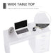 HOMCOM Desk with Shelves White 400 x 720 mm