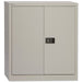 Bisley Regular Door Cupboard Lockable with 1 Shelf Steel E402A01av4 914 x 400 x 1000mm Goose Grey