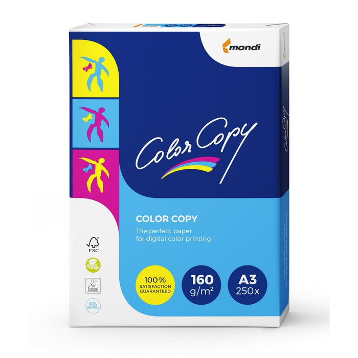 Color Copy A3 Printer Paper White 160 gsm Satin 250 Sheets