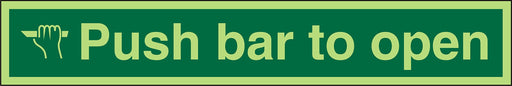 Exit Sign Push Bar To Open Plastic 7.5 x 45 cm