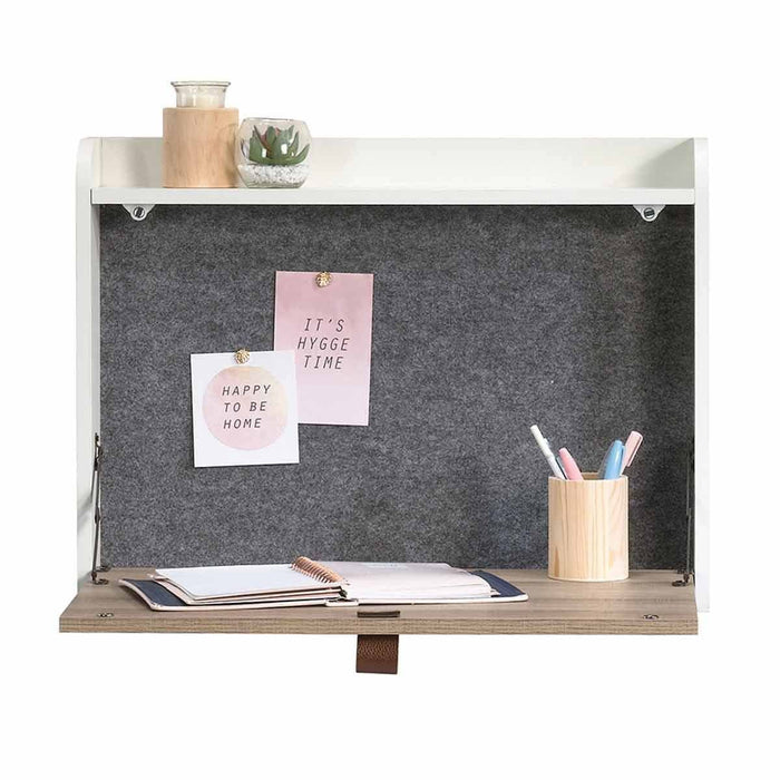 Avon Space Saving Wall Desk White with Sky Oak Finish - 5423547