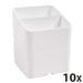 Exacompta Pen Pot 67713D Classic Polysterene 93 x 74 x 74 mm White Pack of 10