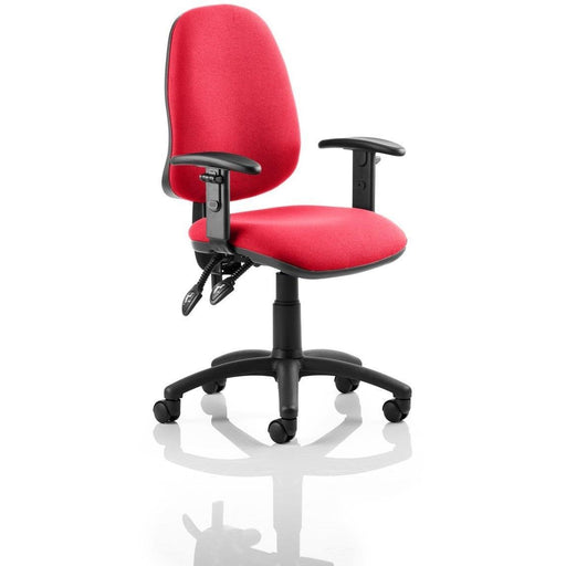 Dynamic Permanent Contact Backrest Task Operator Chair Height Adjustable Arms Eclipse Plus III Maringa Teal Seat High Back