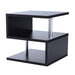 Homcom Coffee Table 2 Tier with Shelves Black 500 x 500 x 500 mm