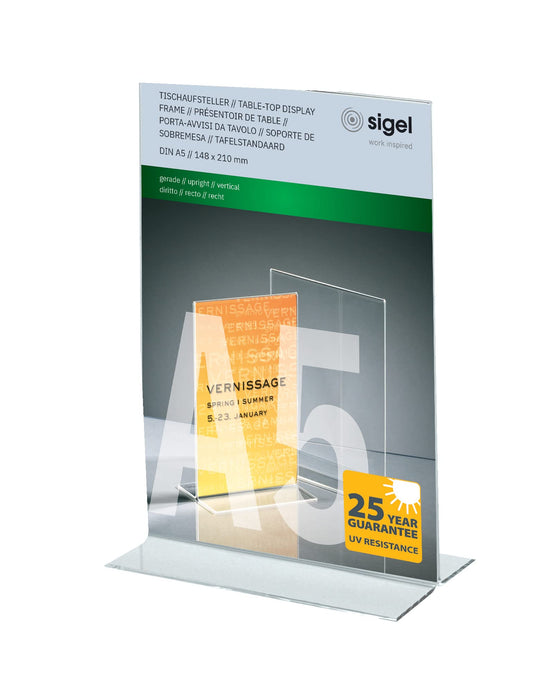 Sigel Display TA222 A5 clear acrylic 150 x 215