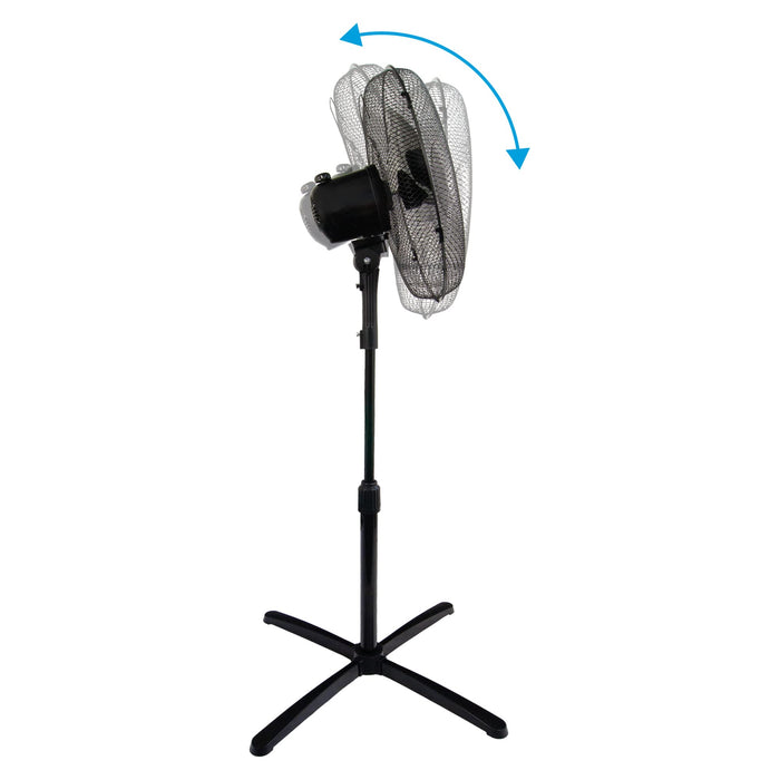 igenix Pedestal Fan Black 70 x 70 x 125 cm