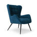 Alphason Chair Blue Velvet PB; Fabric; Metal; Foam