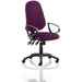 Dynamic Independent Seat & Back Task Operator Chair Loop Arms Eclipse Plus XL Tansy purple Seat Without Headrest High Back