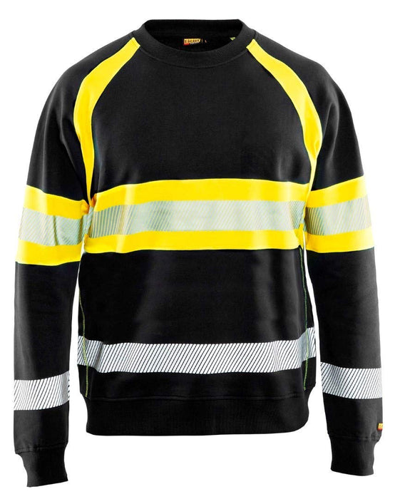 BLÅKLÄDER Sweater 33591158 Cotton Black, Yellow Size M