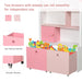 HOMCOM Kids Bookshelf Chest with Drawer and Wheels Pink 800 x 340 x 1,300 mm