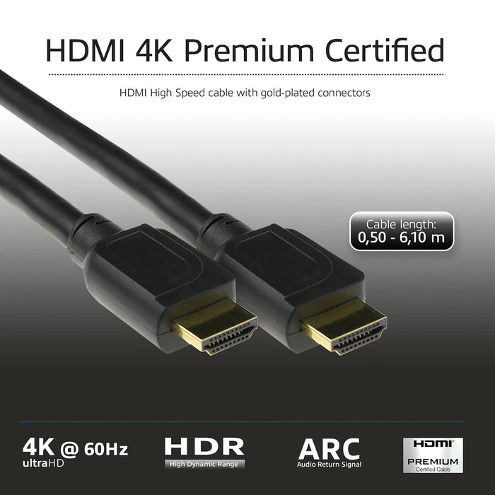 ACT 5 M HDMI High Speed Ethernet Premium Certified Cable HDMI-A Male -HDMI-A Male