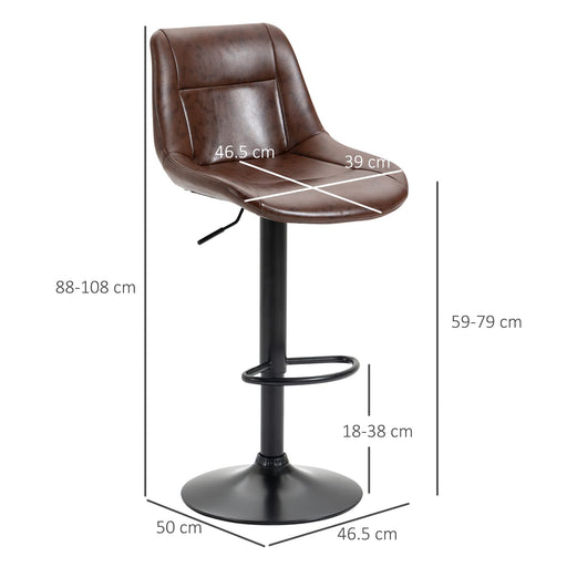 HOMCOM Bar Stool 835-585V70BN Brown