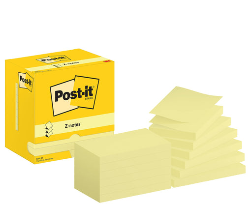 Post-It Z-Nte 76X127 100S C/Ylw Pk12