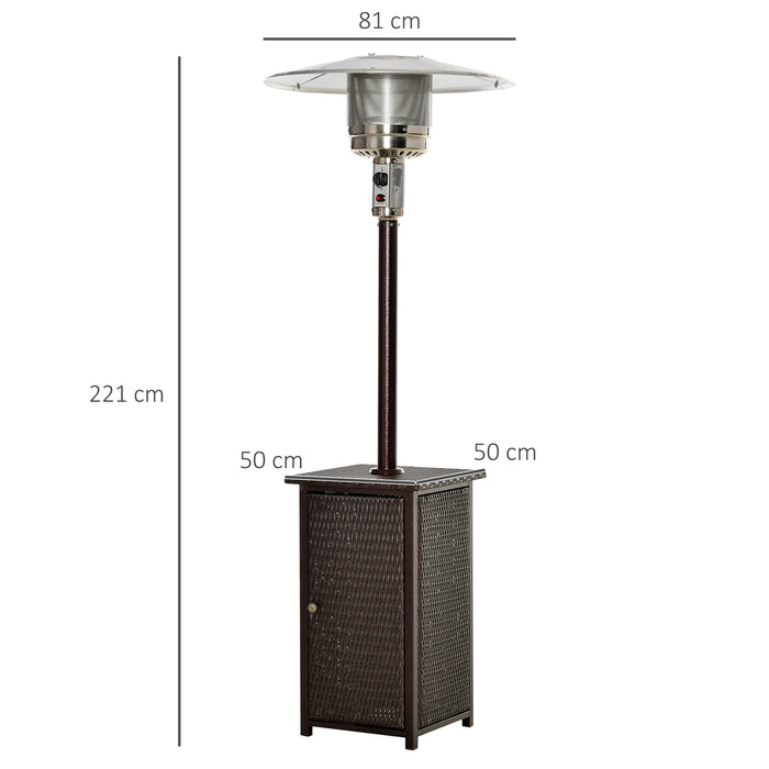 HOMCOM Outdoor Heater 2210 x 810 x 810 mm Brown