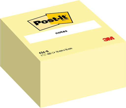 Post-it Sticky Notes Cube 76 x 76 mm Canary Yellow 450 Sheets