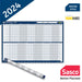 SASCO Staff Annual Planner Mounted 2024 Landscape Blue English 91.5 x 61 cm