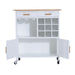 HOMCOM Rolling Kitchen Cart Island White 76 x 40 x 88 cm