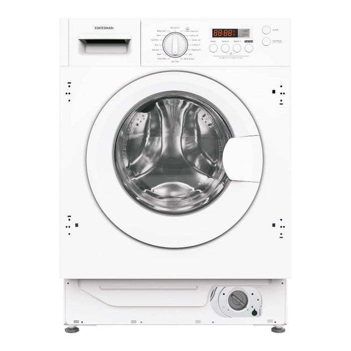 Statesman BIW0814 Built-In Washing Machine 825 x 595 x 540 mm 1400 r/min 8kg White