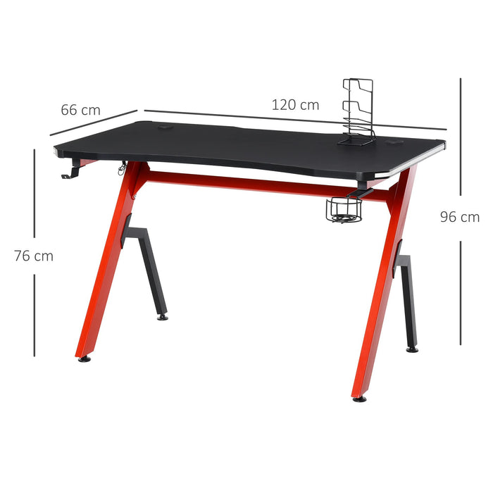 HOMCOM Gaming Desk Black 660 x 960 mm