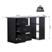 HOMCOM Desk Black 490 x 720 mm