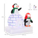 HOMCOM Christmas Two Penguins Inflatable White 85 x 150 cm