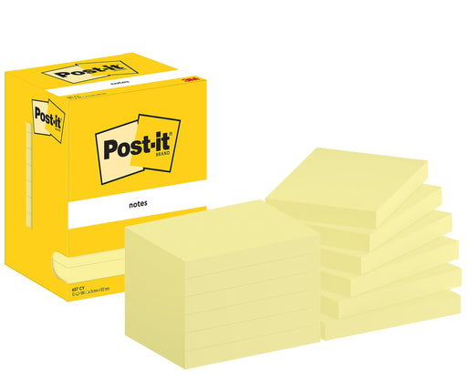 Post-It Notes 76X102 100S C/Ylw Pk12