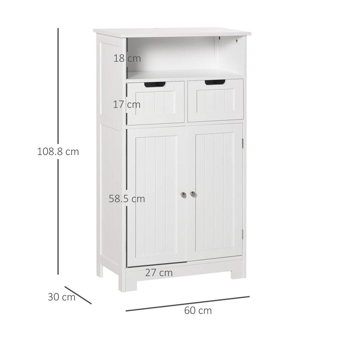 kleankin Floor Cabinet White 300 x 1,088 mm