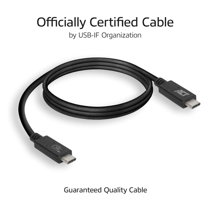 ACT USB-C Cable AC7431 Black 1 m