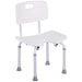 HOMCOM Shower Stool Plastic White