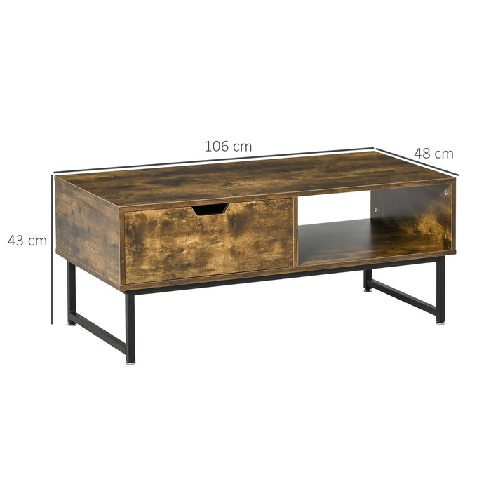 HOMCOM Coffee Table 839-116 480 (W) x 1,060 (D) x 430 (H) mm