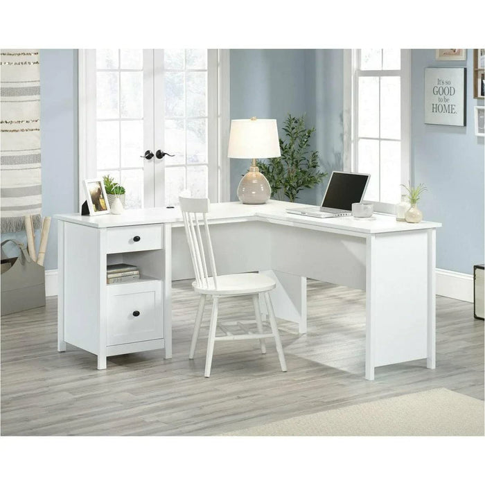 Home Study Home Office L-Shaped Desk White - 5427718