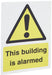 Warning Sign Building Alarmed Vinyl 20 x 15 cm