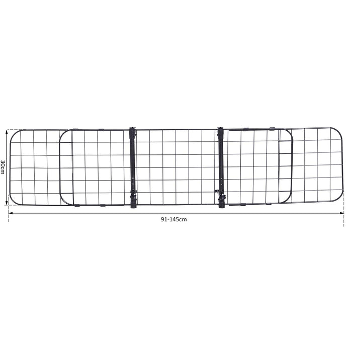 PawHut Pet Car Barrier Black 1450 mm x 300 mm