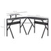 HOMCOM Gaming Desk Metal Black 1,250 x 750 mm