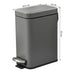 HOMCOM Bin 5 L Grey Steel 14 x 32 cm