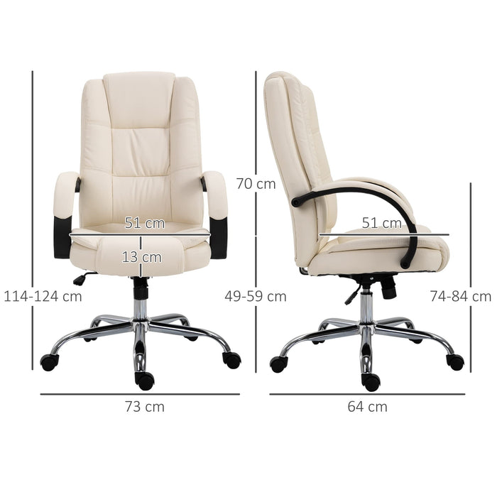 Vinsetto Office Chair Brown PU, Sponge, Chrome, Nylon 921-137BN