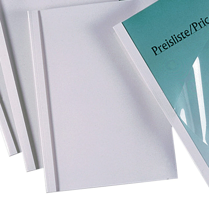 GBC ThermaBind Binding Covers A4 PVC 150 Microns 3 mm White Pack of 100