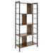 HOMCOM Industrial Storage Shelf Metal Rustic Brown