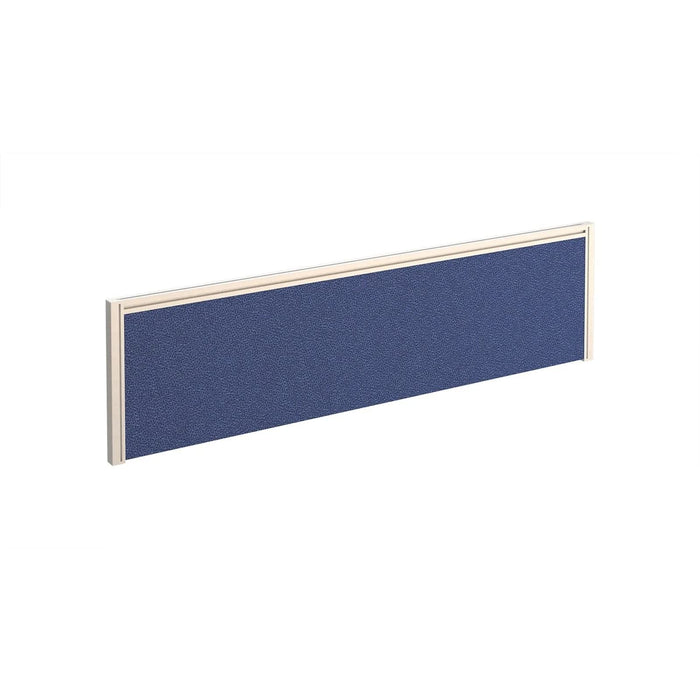 Dams International Desktop Fabric Screen Blue Aluminium White Frame 1400 x 30 x 380mm