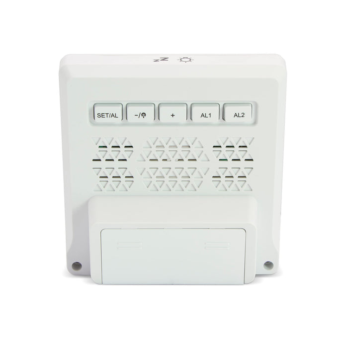 Acctim Digital Alarm Clock White 9.3 x 9.3 x 4.4 x 9.3 cm