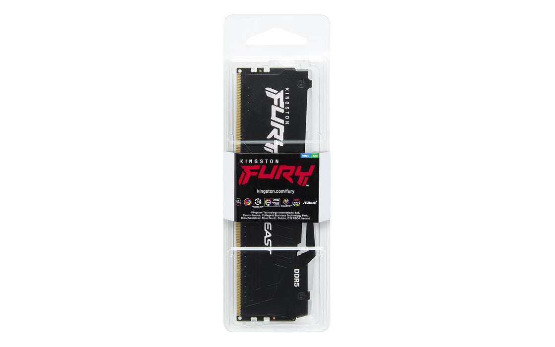 Kingston FURY Beast RGB - DDR5 - module - 32 GB - DIMM 288-pin - 5600 MHz / PC5-44800 - CL36 - 1.25 V - unbuffered - on-die ECC