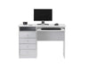 Alphason Rectangular Computer Desk with White Melamine Top and 4 Drawers Marymount 1150 x 550 x 780mm