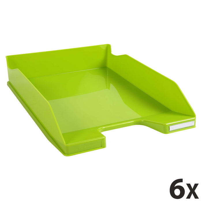 Exacompta Letter Tray Midi Combo Glossy Anise Green Pack of 6